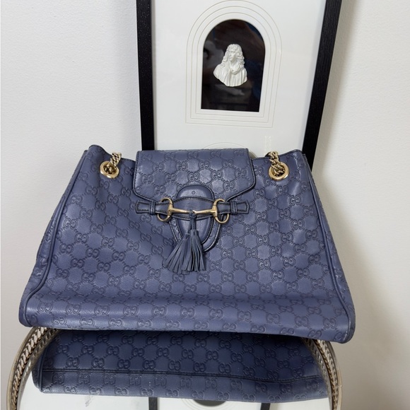 * SOLD SOMEWHERE ELSE* 
Gucci Emily guccicima flap Large shoulder bag - Picture 1 of 8